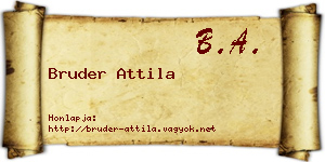 Bruder Attila névjegykártya